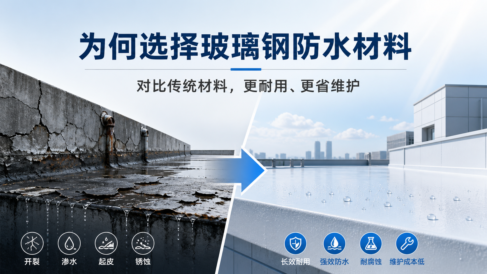 在安康，为何选择玻璃钢防水材料而非传统材料